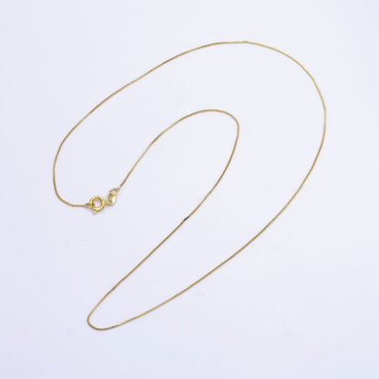 14K Gold Filled 0.7mm Box Chain 17.5 Inch Necklace | WA-2511