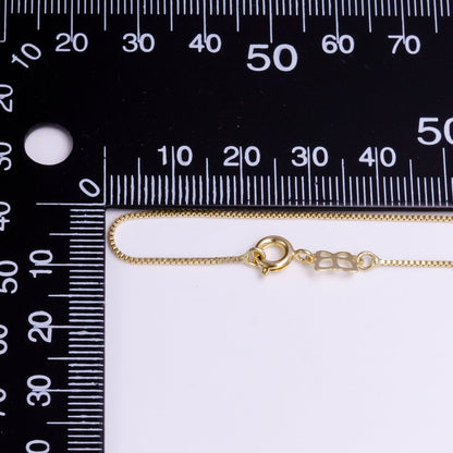 14K Gold Filled 0.7mm Box Dainty 18 Inch Layering Chain Necklace | WA-1910 Clearance Pricing