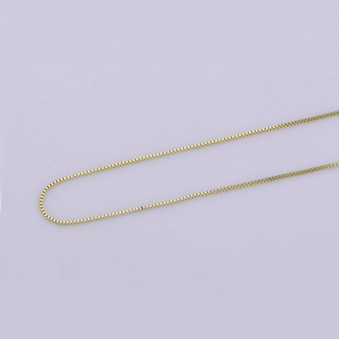 14K Gold Filled 0.8mm Box Chain 17 Inch Layering Necklace w. Hamsa Hand Charm | WA-281 Clearance Pricing