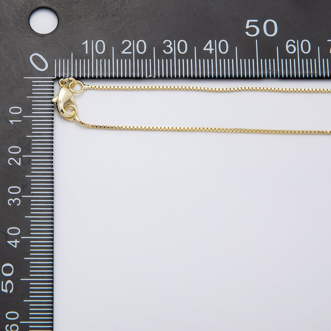 14K Gold Filled 0.8mm Minimalist Box Chain 19.5 Inch Necklace | WA-04274