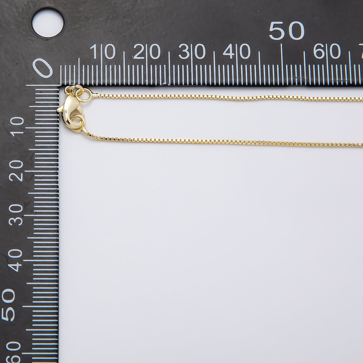 14K Gold Filled 0.8mm Minimalist Box Chain 19.5 Inch Necklace | WA-04274
