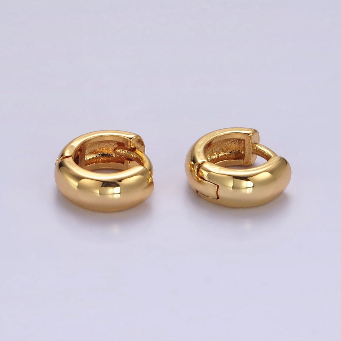 14K Gold Filled 10mm Band Minimalist Cartilage Huggie Earrings | AE995