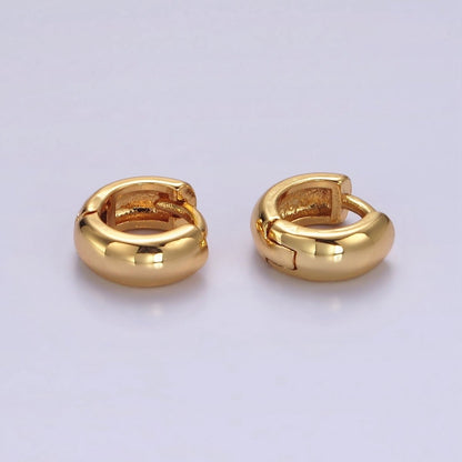 14K Gold Filled 10mm Band Minimalist Cartilage Huggie Earrings | AE995