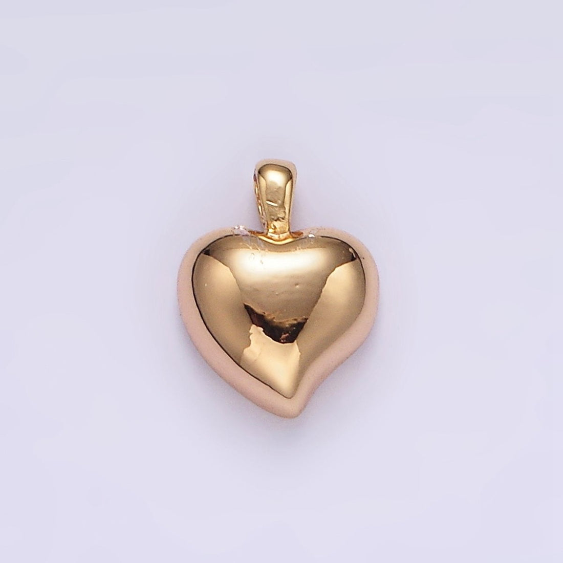 14K Gold Filled 10mm Chubby Heart Minimalist Mini Pendant | N1916