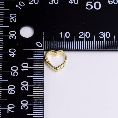 14K Gold Filled 10mm Heart Huggie Cartilage Earrings | AD-464
