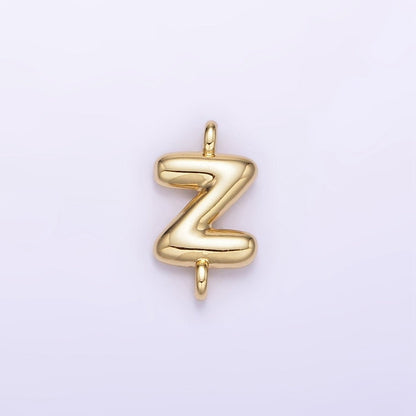 14K Gold Filled 10mm Initial Letter Chubby Balloon Mini Connector | A1539 - A1551