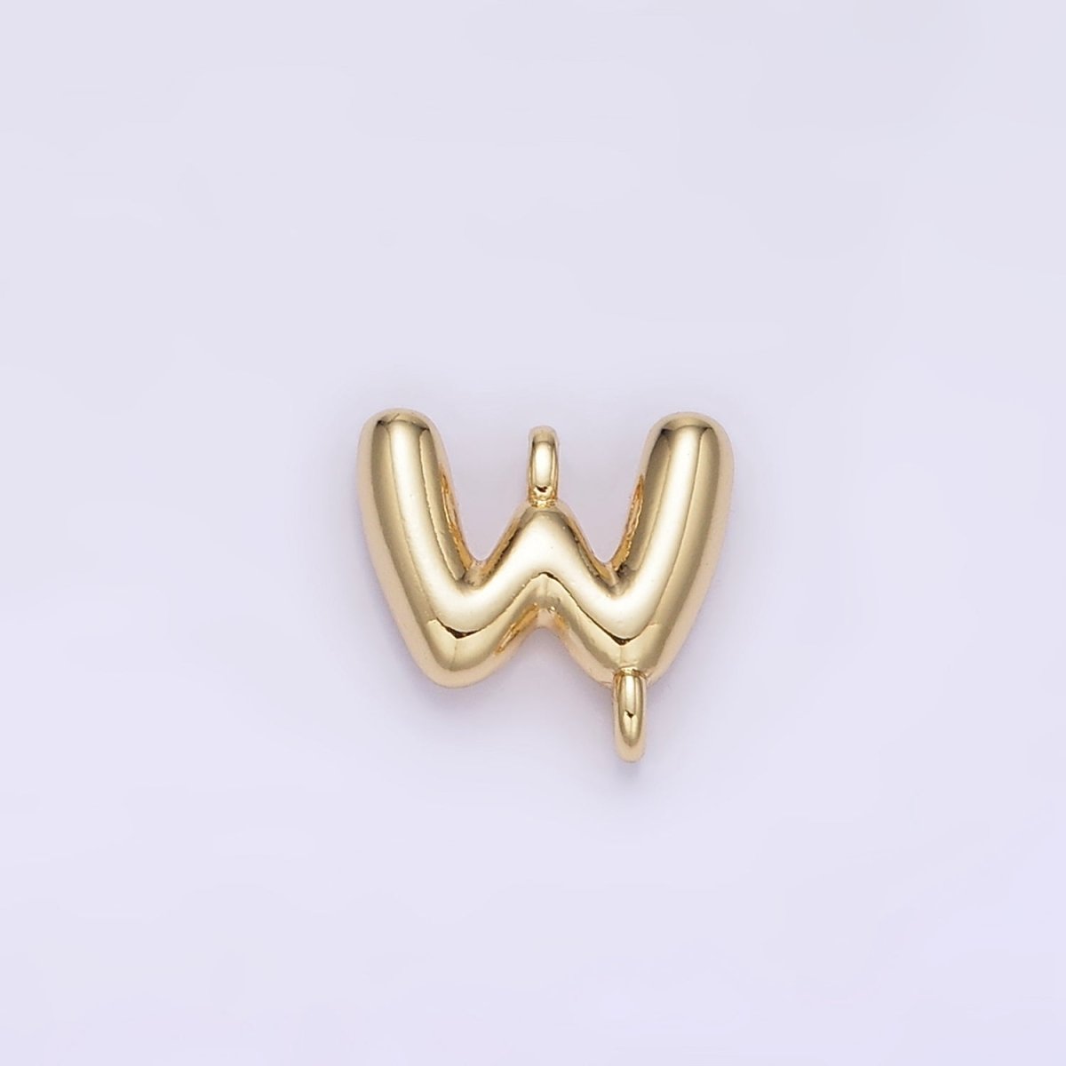 14K Gold Filled 10mm Initial Letter Chubby Balloon Mini Connector | A1539 - A1551