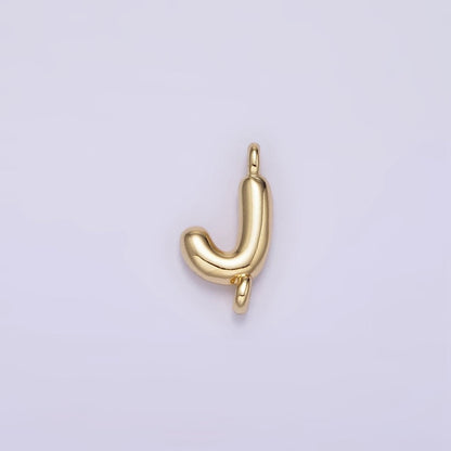 14K Gold Filled 10mm Initial Letter Chubby Balloon Mini Connector | A1539 - A1551