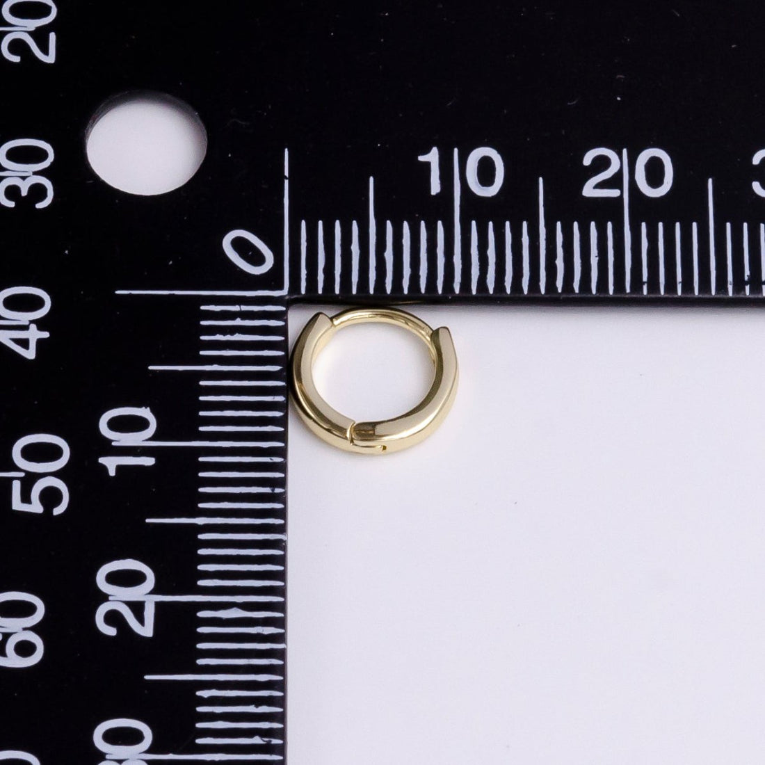 14K Gold Filled 10mm Mini Flat Minimalist Cartilage Huggie Earrings | AD-462