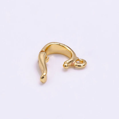14K Gold Filled 10mm Mini Snap Latch Bail Minimalist Findings | Z698