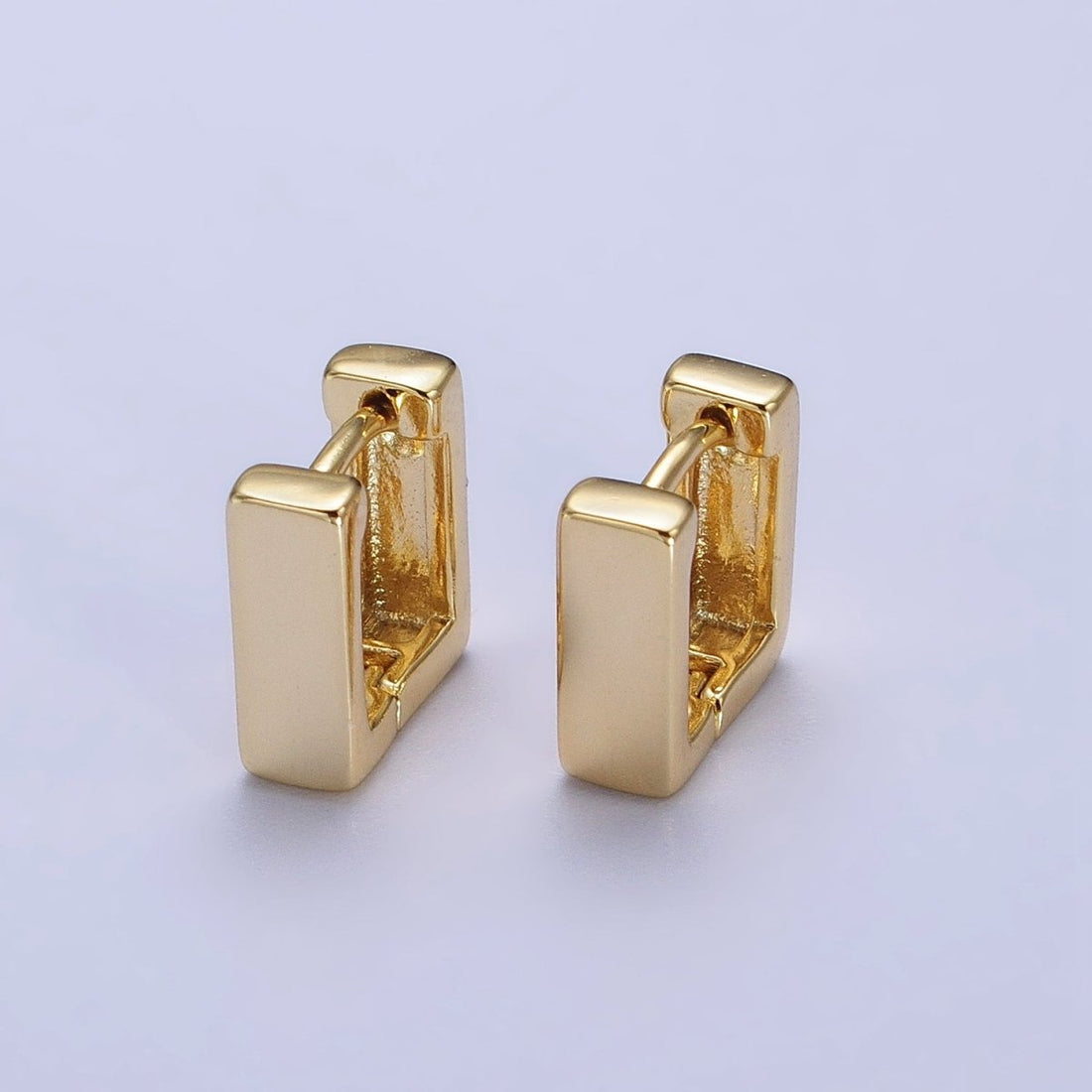 14K Gold Filled 10mm Mini Square Cartilage Huggie Hoop Earrings | AB-237