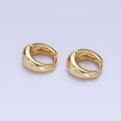 14K Gold Filled 10mm Minimalist Dome Cartilage Huggie Earrings | P487