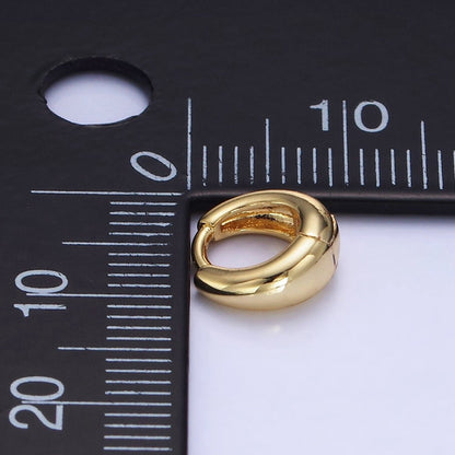 14K Gold Filled 10mm Minimalist Dome Cartilage Huggie Earrings | P487