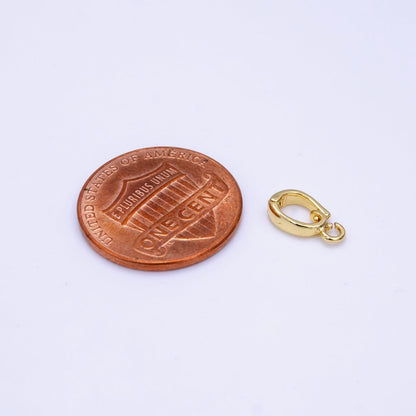 14K Gold Filled 10mm Minimalist Front-Facing Snap Latch Clip On Bail Findings | Z787
