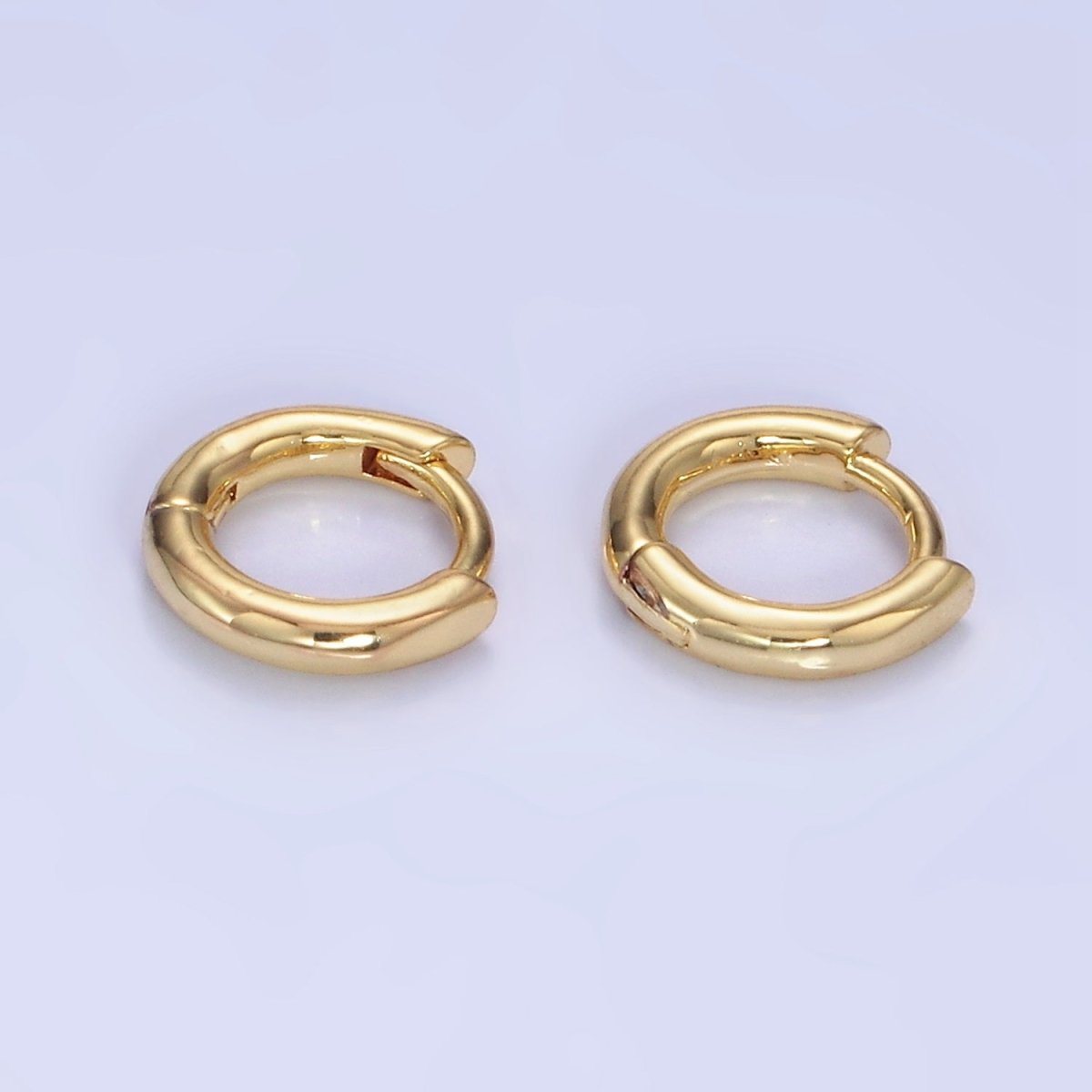 14K Gold Filled 10mm Minimalist Huggie Earring in Gold &amp; Silver | Q028 Q029