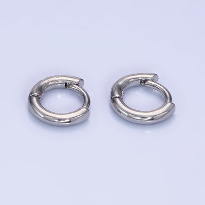 14K Gold Filled 10mm Minimalist Huggie Earring in Gold &amp; Silver | Q028 Q029