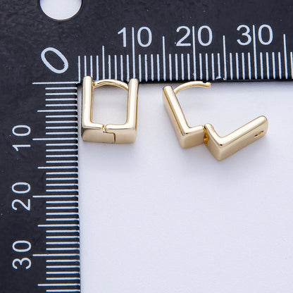 14K Gold Filled 10mm Minimalist Rectangle Cartilage Huggie | EARRINGS-00250