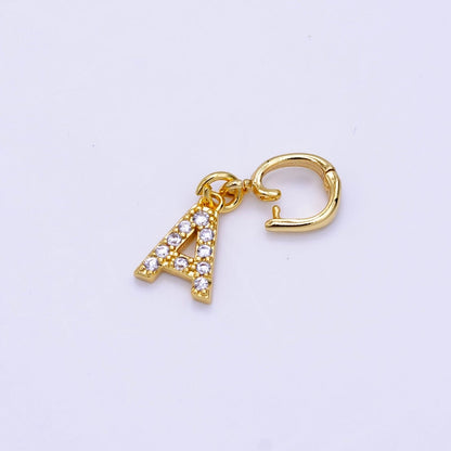 14K Gold Filled 10mm Minimalist Side-Facing Snap Latch Clip On Bail Findings | L058