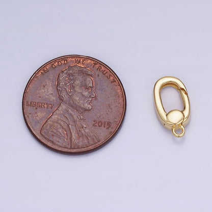 14K Gold Filled 10mm Push Gate Oblong Clasps Closure Findings | Z783