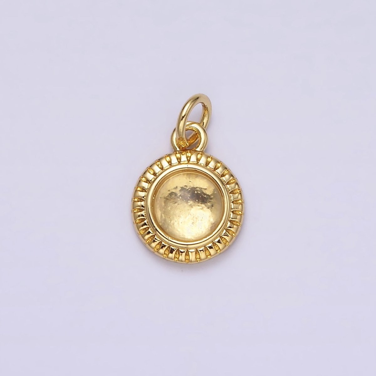 14K Gold Filled 10mm Round Natural Gemstone Lined Connector | AC1517 - AC1528
