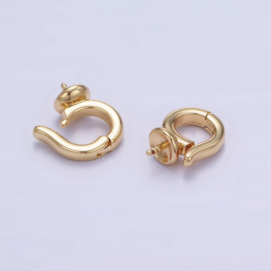 14K Gold Filled 10mm Snap Latch Drill Bail Finding | Z779