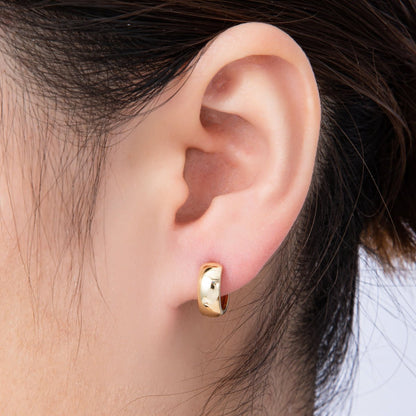 14K Gold Filled 11.5mm Wide Minimalist Cartilage Huggie | Earrings-00197