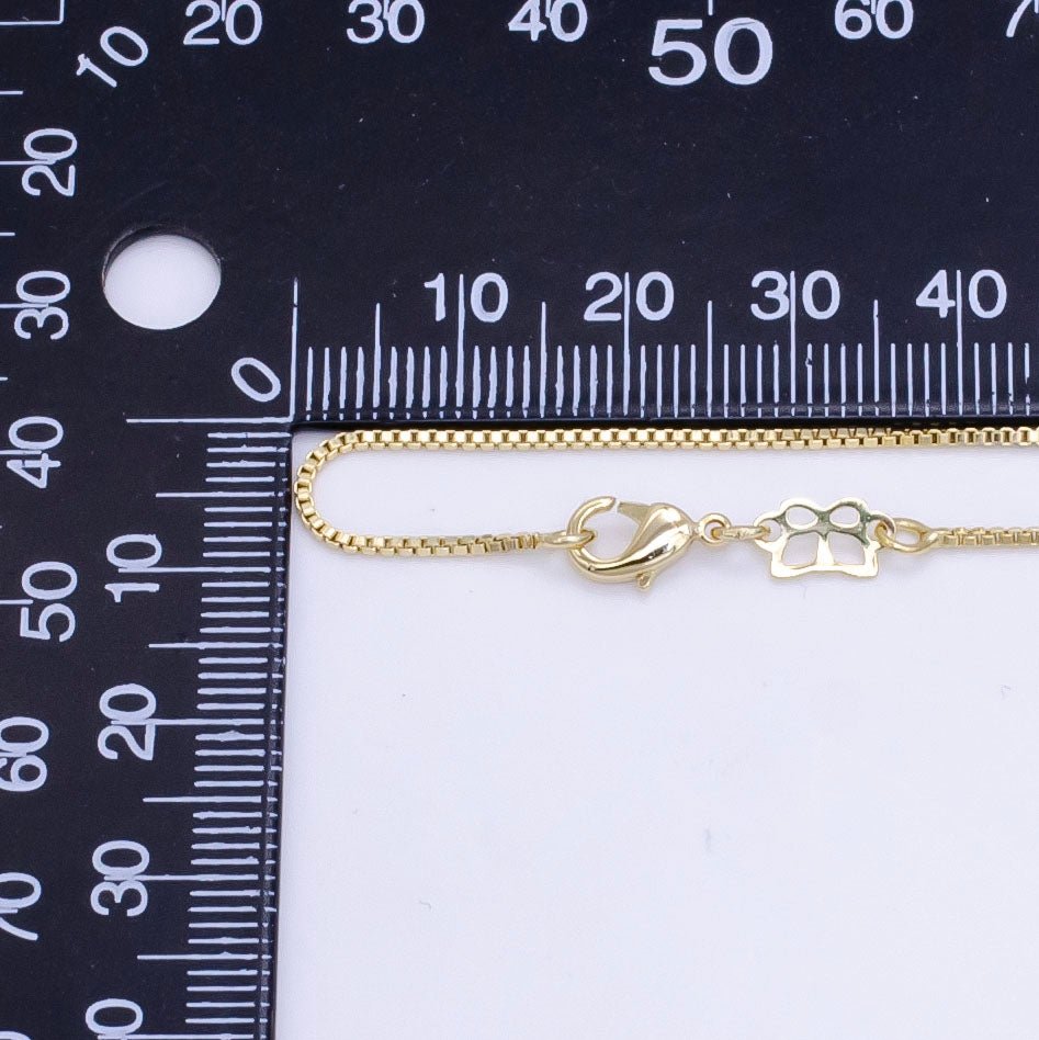 14K Gold Filled 1.1mm Box Chain 17.5 Inch Necklace | WA-02513