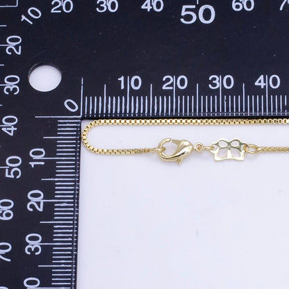 14K Gold Filled 1.1mm Box Chain 17.5 Inch Necklace | WA-02513