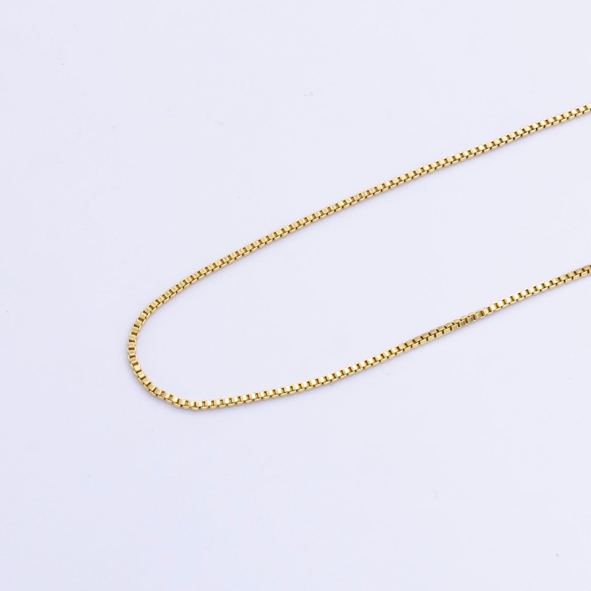 14K Gold Filled 1.1mm Box Chain 17.5 Inch Necklace | WA-02513