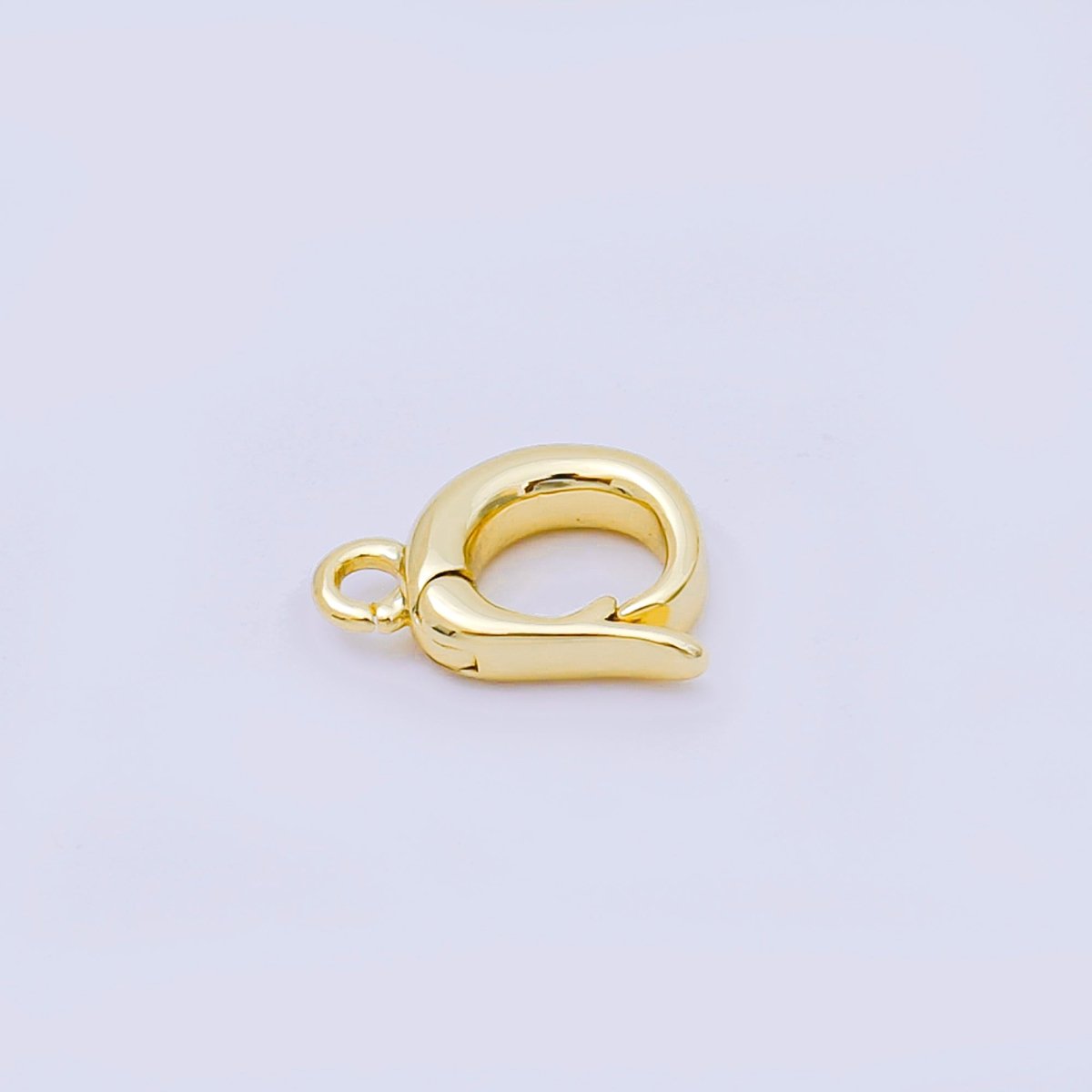 14K Gold Filled 11mm Dainty Bail Snap Latch Clasp Open Charm Finding in Gold &amp; Silver | Z1340