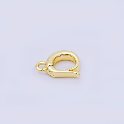 14K Gold Filled 11mm Dainty Bail Snap Latch Clasp Open Charm Finding in Gold &amp; Silver | Z1340