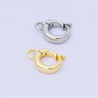14K Gold Filled 11mm Dainty Bail Snap Latch Clasp Open Charm Finding in Gold &amp; Silver | Z1340