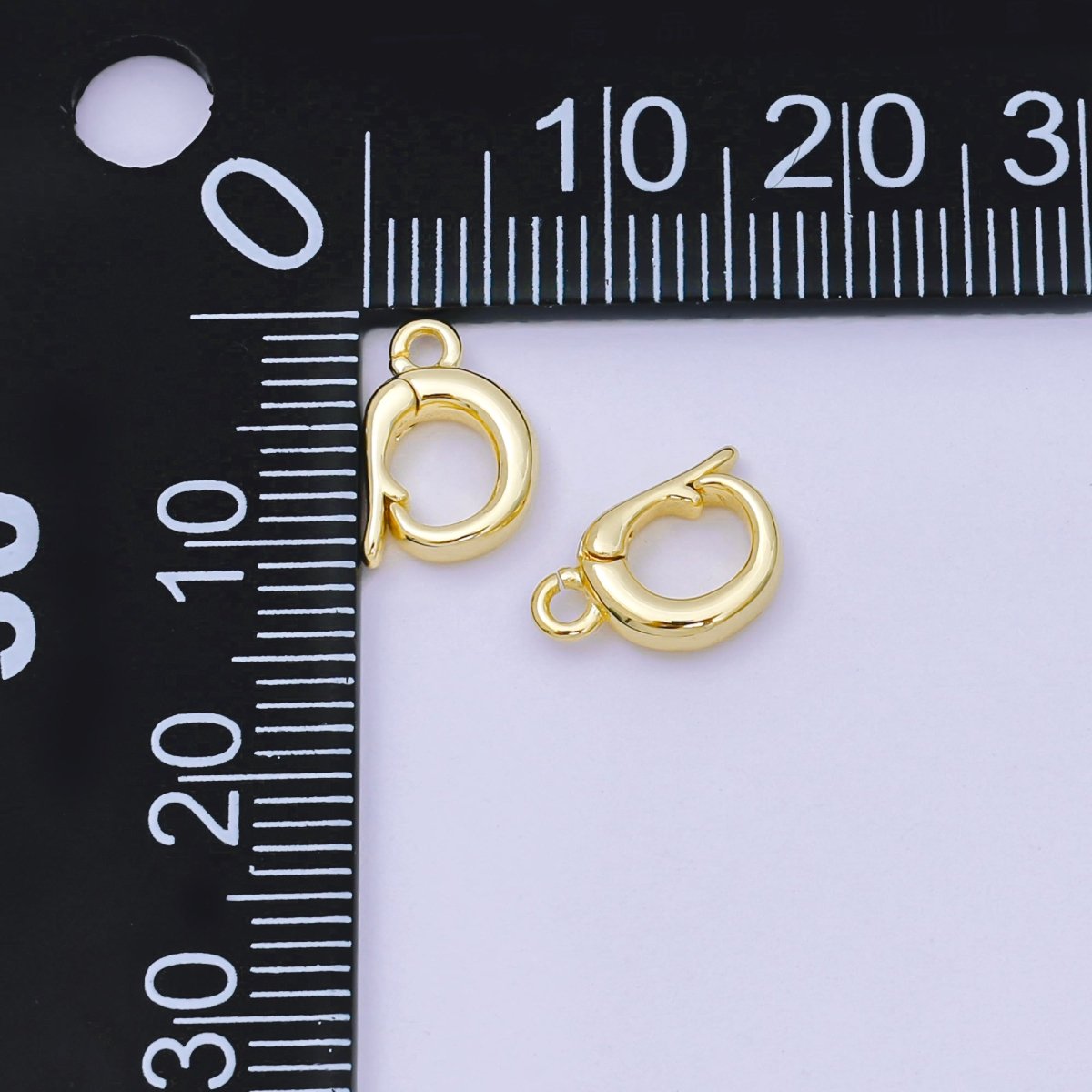 14K Gold Filled 11mm Dainty Bail Snap Latch Clasp Open Charm Finding in Gold &amp; Silver | Z1340