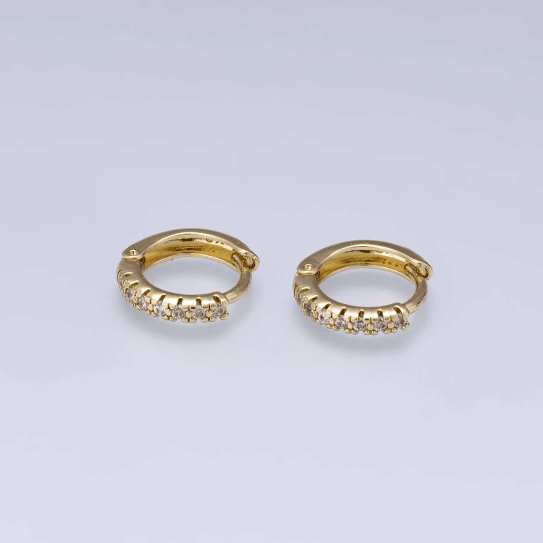 14K Gold Filled 11mm Micro Paved CZ Cartilage Huggie | Earrings-00685