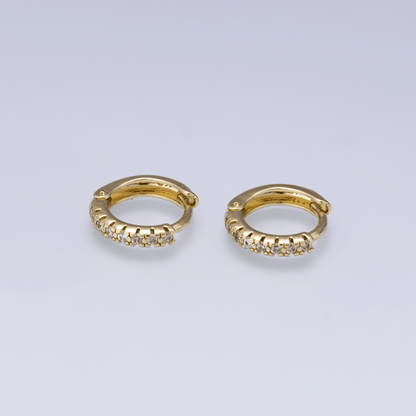 14K Gold Filled 11mm Micro Paved CZ Cartilage Huggie | Earrings-00685
