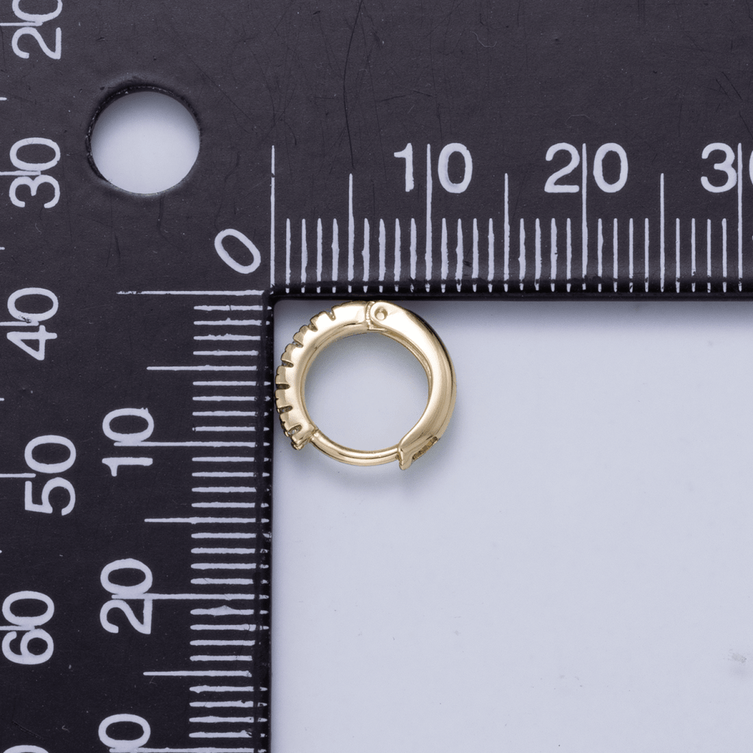 14K Gold Filled 11mm Micro Paved CZ Cartilage Huggie | Earrings-00685