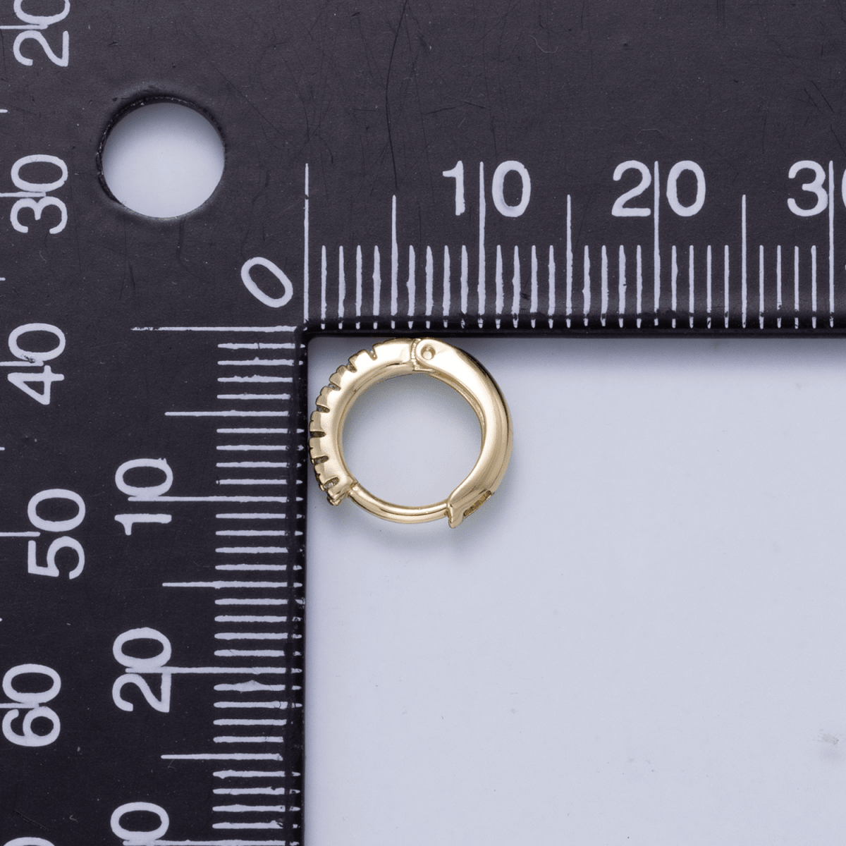 14K Gold Filled 11mm Micro Paved CZ Cartilage Huggie | Earrings-00685