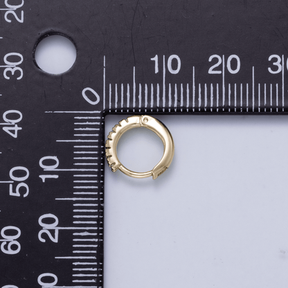 14K Gold Filled 11mm Micro Paved CZ Cartilage Huggie | Earrings-00685