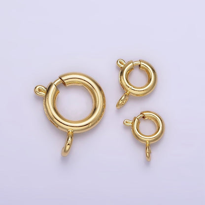 14K Gold Filled 9mm, 6mm, 5mm Spring Ring Clasps Closure Findings Supply | Z530 - Z532