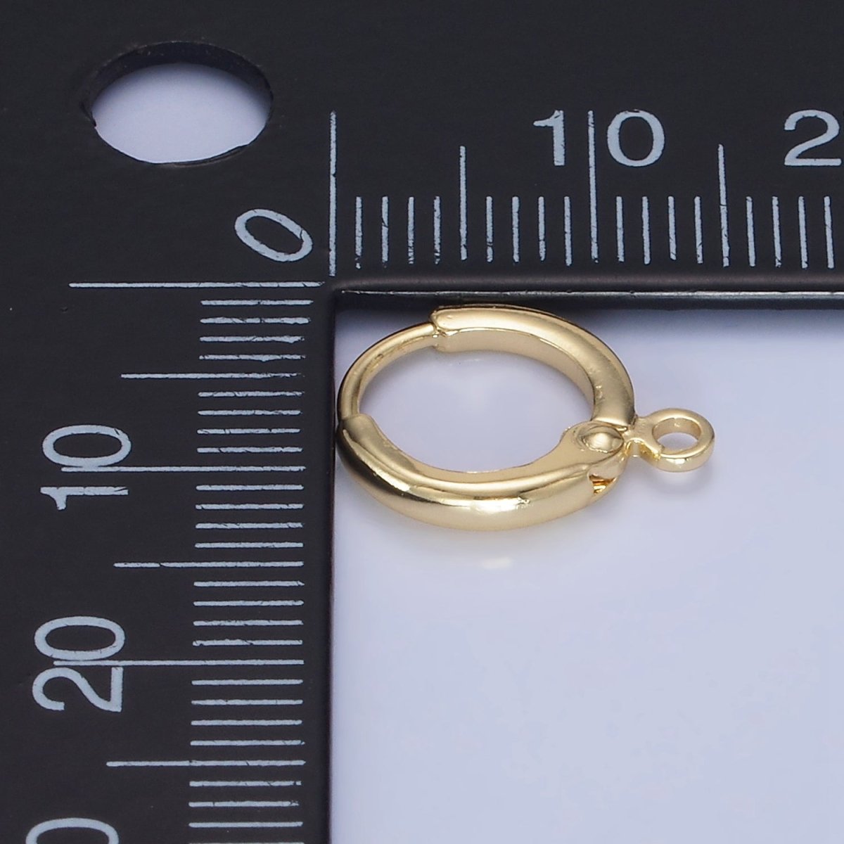 14K Gold Filled 12mm Cartilage Huggie Earring Findings in Gold &amp; Silver | K014 Z723