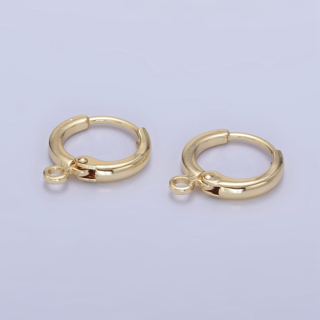 14K Gold Filled 12mm Cartilage Huggie Earring Findings in Gold &amp; Silver | K014 Z723
