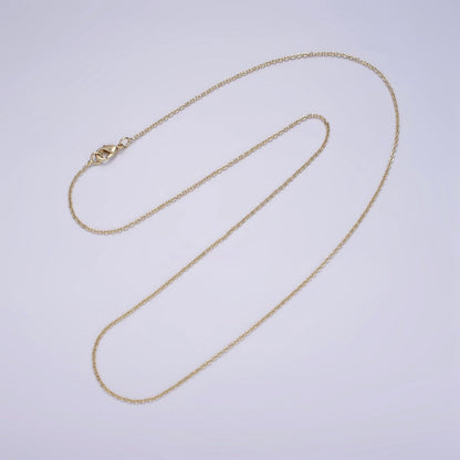 14K Gold Filled 1.2mm Dainty Cable Chain 18 Inch, 16 Inch, 20 Inch Layering Chain Necklace | WA-2117 - WA-2119