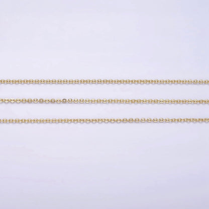 14K Gold Filled 1.2mm Dainty Cable Chain 18 Inch, 16 Inch, 20 Inch Layering Chain Necklace | WA-2117 - WA-2119