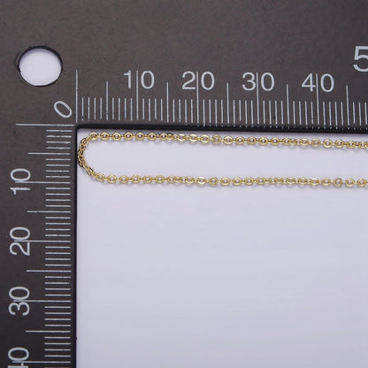 14K Gold Filled 1.2mm Dainty Cable Chain 18 Inch, 16 Inch, 20 Inch Layering Chain Necklace | WA-2117 - WA-2119