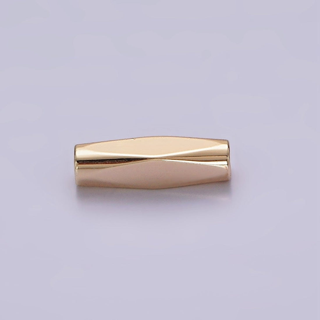 14K Gold Filled 12mm Edged Linear Minimalist Bead | B873