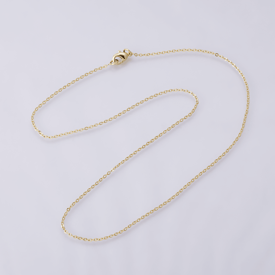 14K Gold Filled 1.2mm Minimalist Cable Chain 16.5 Inch Choker Necklace | WA-04170