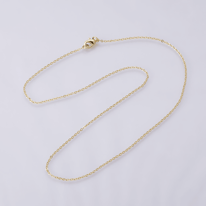 14K Gold Filled 1.2mm Minimalist Cable Chain 16.5 Inch Choker Necklace | WA-04170