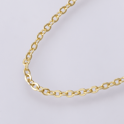 14K Gold Filled 1.2mm Minimalist Cable Chain 16.5 Inch Choker Necklace | WA-04170