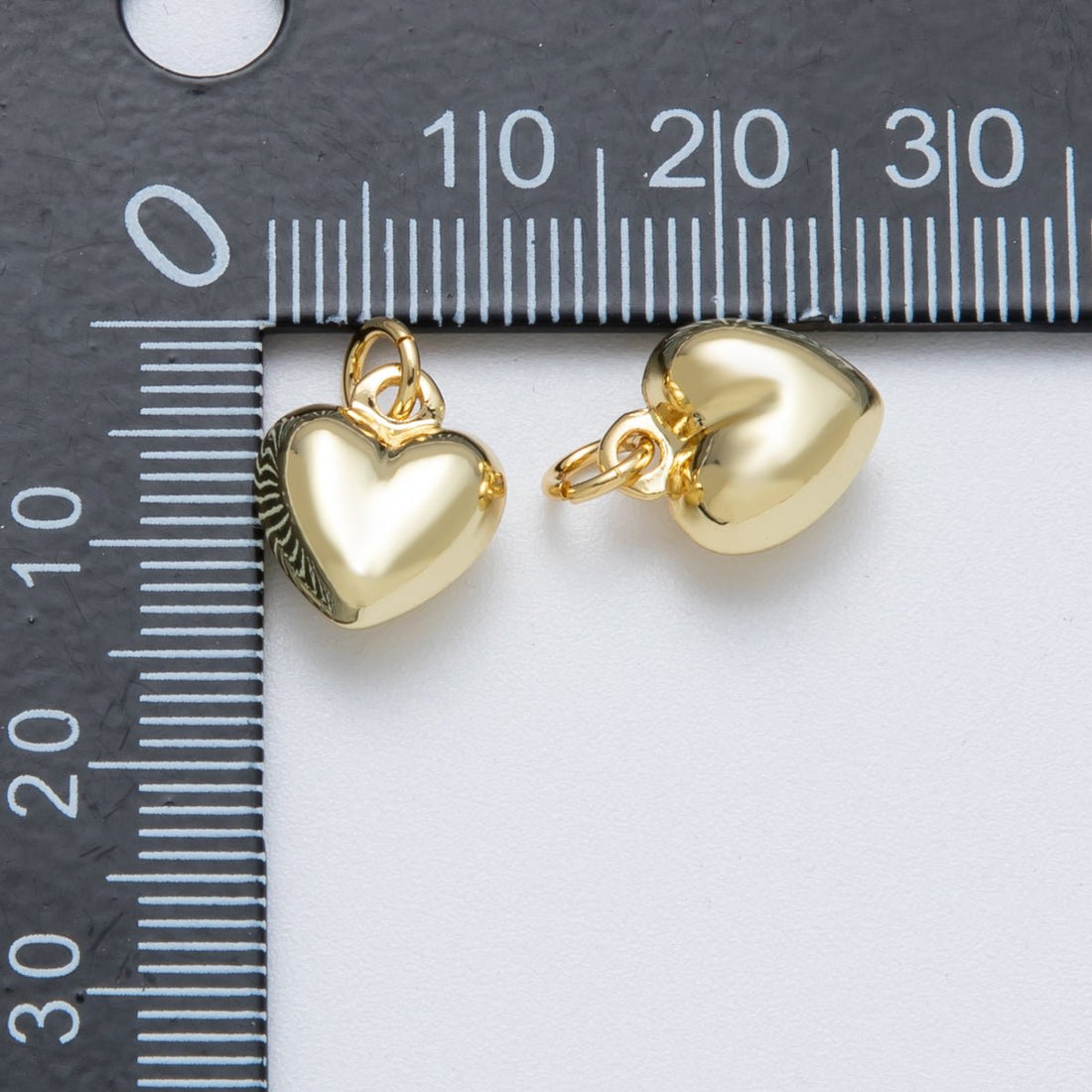14K Gold Filled 12mm Minimalist Heart 3D Multidimensional Charm | Charms-00035