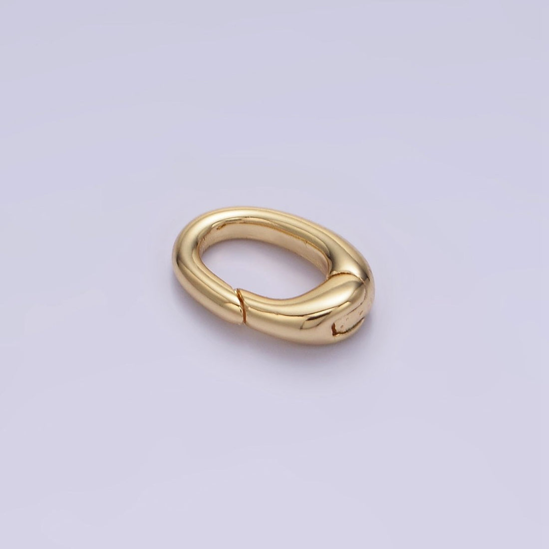 14K Gold Filled 12mm Oval Push Gate Clasps Charm Holder Enhancer Findings | Z725
